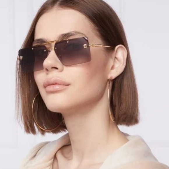 NEW VE2245 1002/8H VERSACE SQUARE PURPLE SUNGLASSES VERSACE VE2245 10028H main image 7
